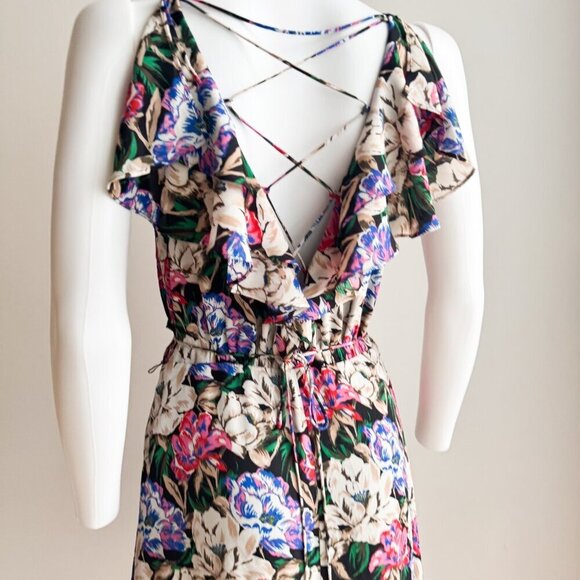 Wayf Floral Wrap Maxi Dress Sleeveless M - Picture 9 of 12